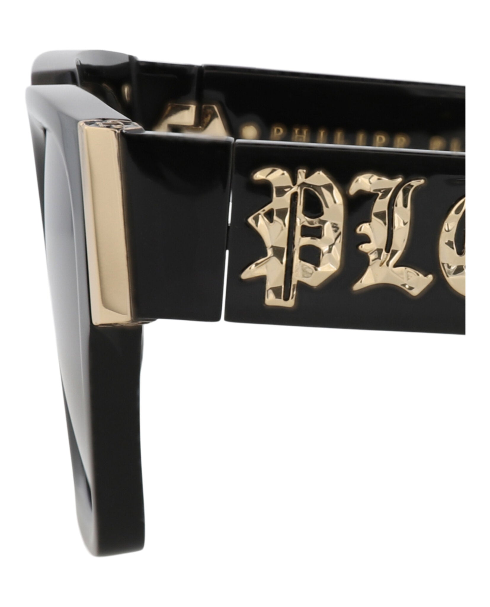 Philipp Plein Mens Square/Rectangle Black Black Smoke Fashion Designer Eyewear