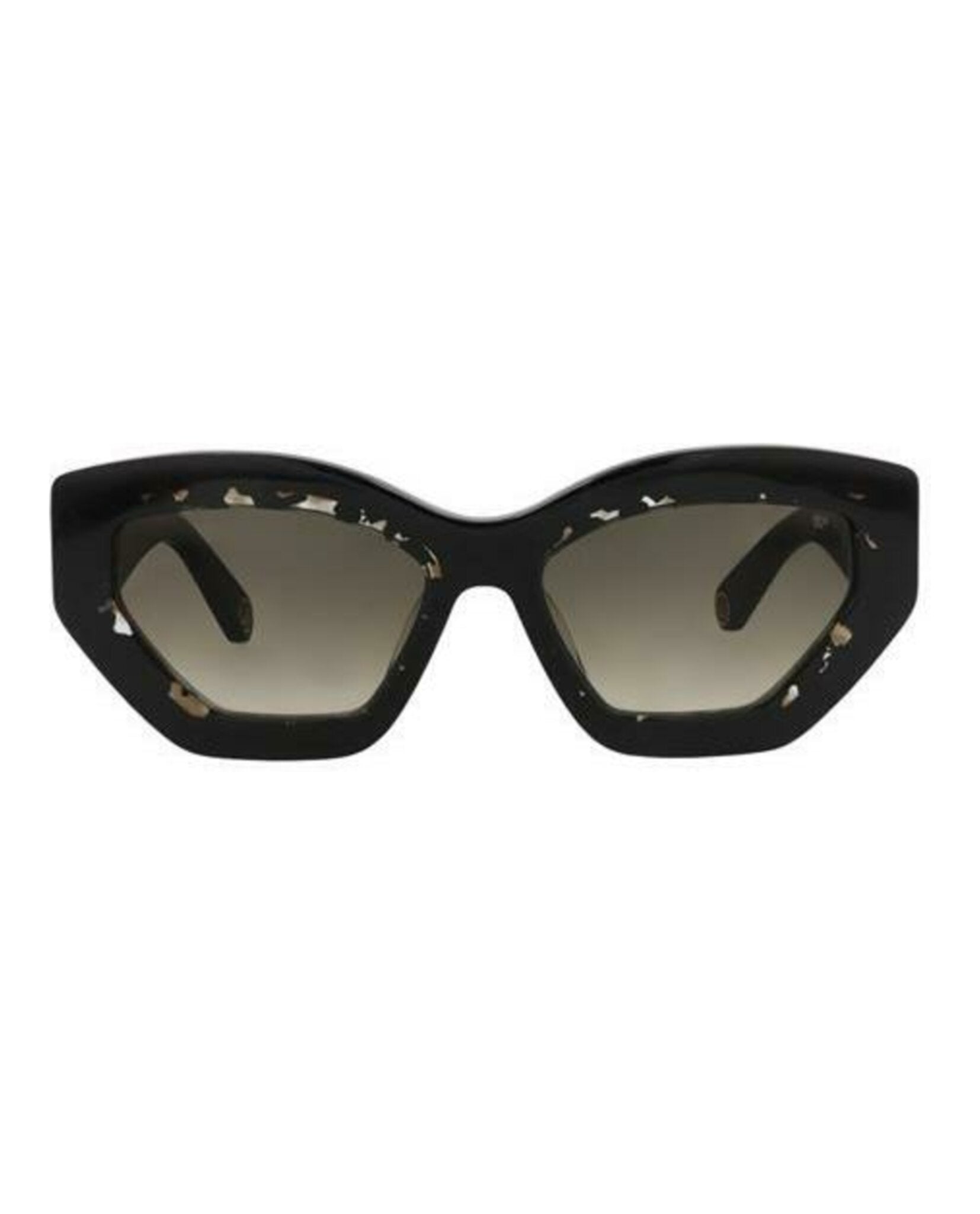 Philipp Plein Womens Cat Eye Black Black Green Fashion Designer Eyewear