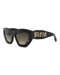 Philipp Plein Womens Cat Eye Black Black Green Fashion Designer Eyewear