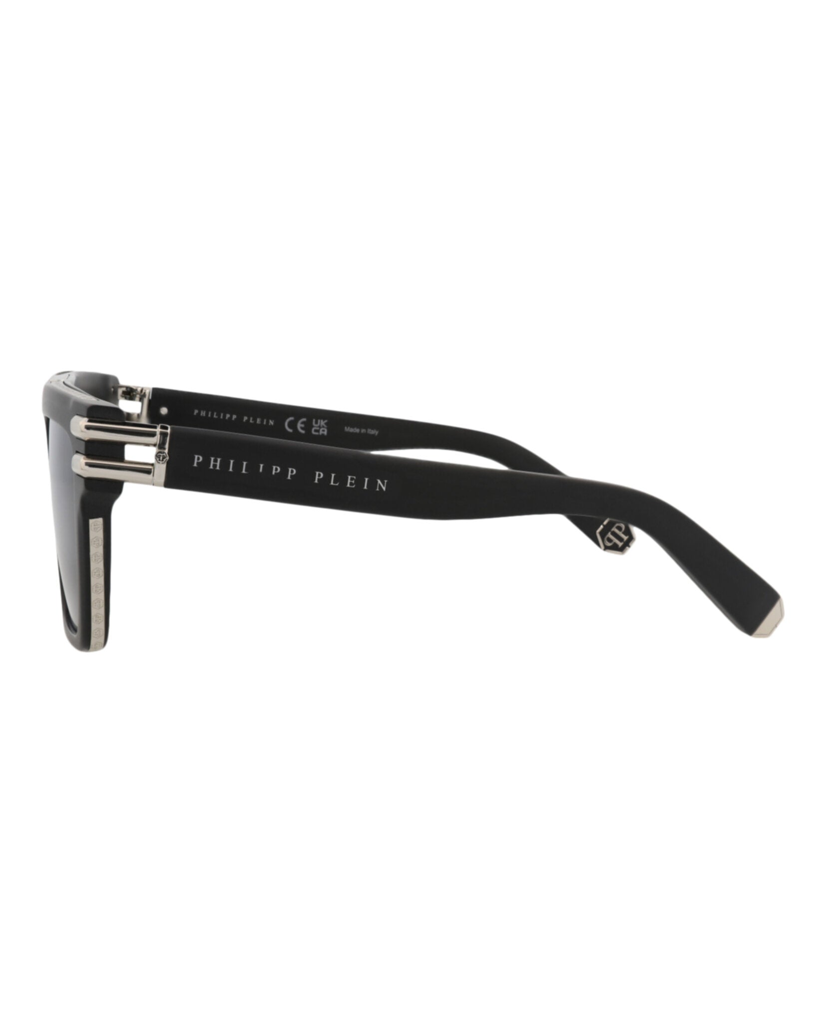 Philipp Plein Unisex Aviator Black Black Blue Fashion Designer Eyewear