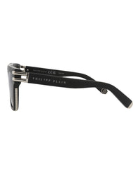 Philipp Plein Unisex Aviator Black Black Blue Fashion Designer Eyewear