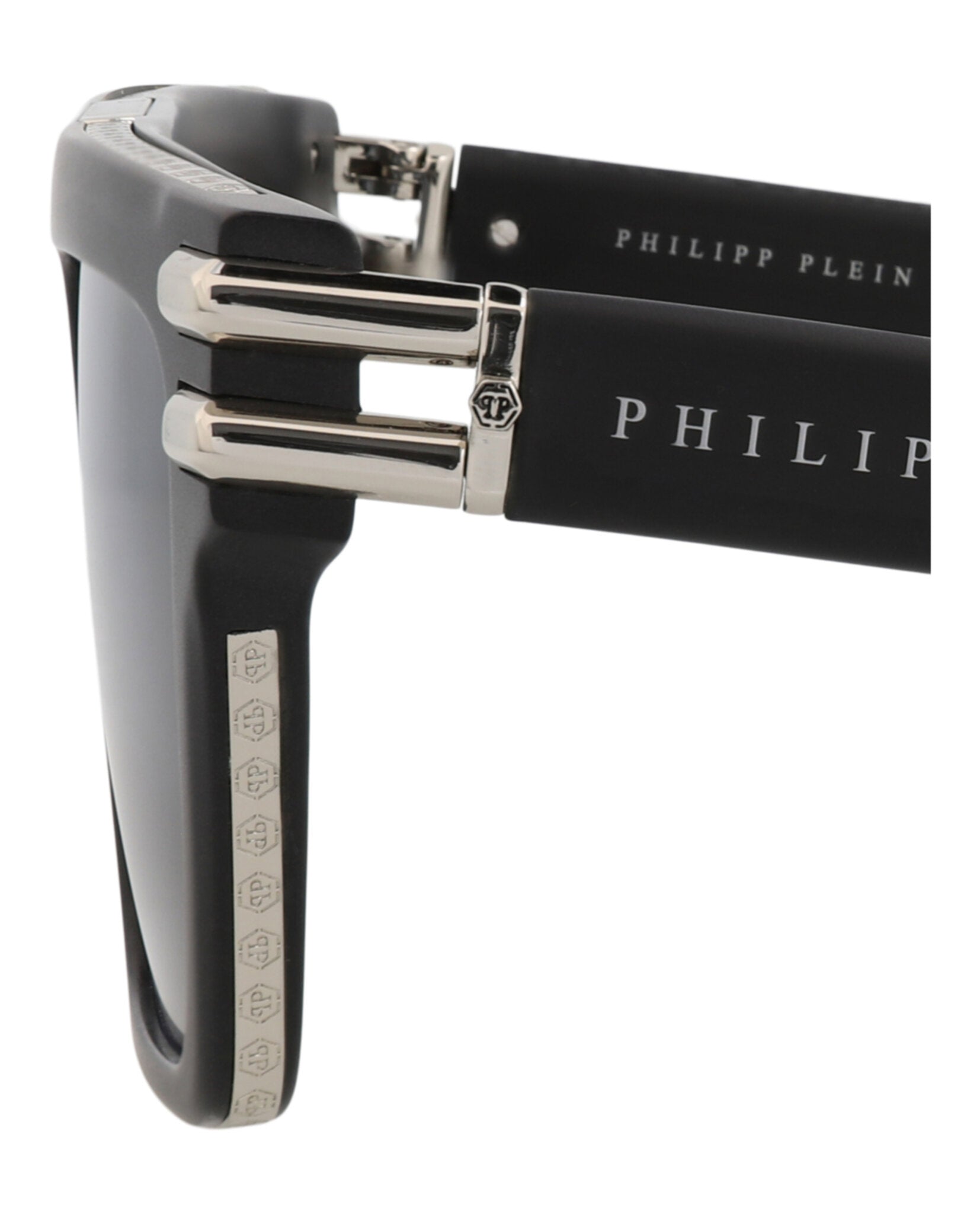 Philipp Plein Unisex Aviator Black Black Blue Fashion Designer Eyewear