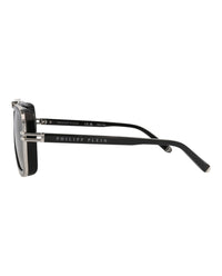 Philipp Plein Mens Aviator Black Black Smoke Fashion Designer Eyewear