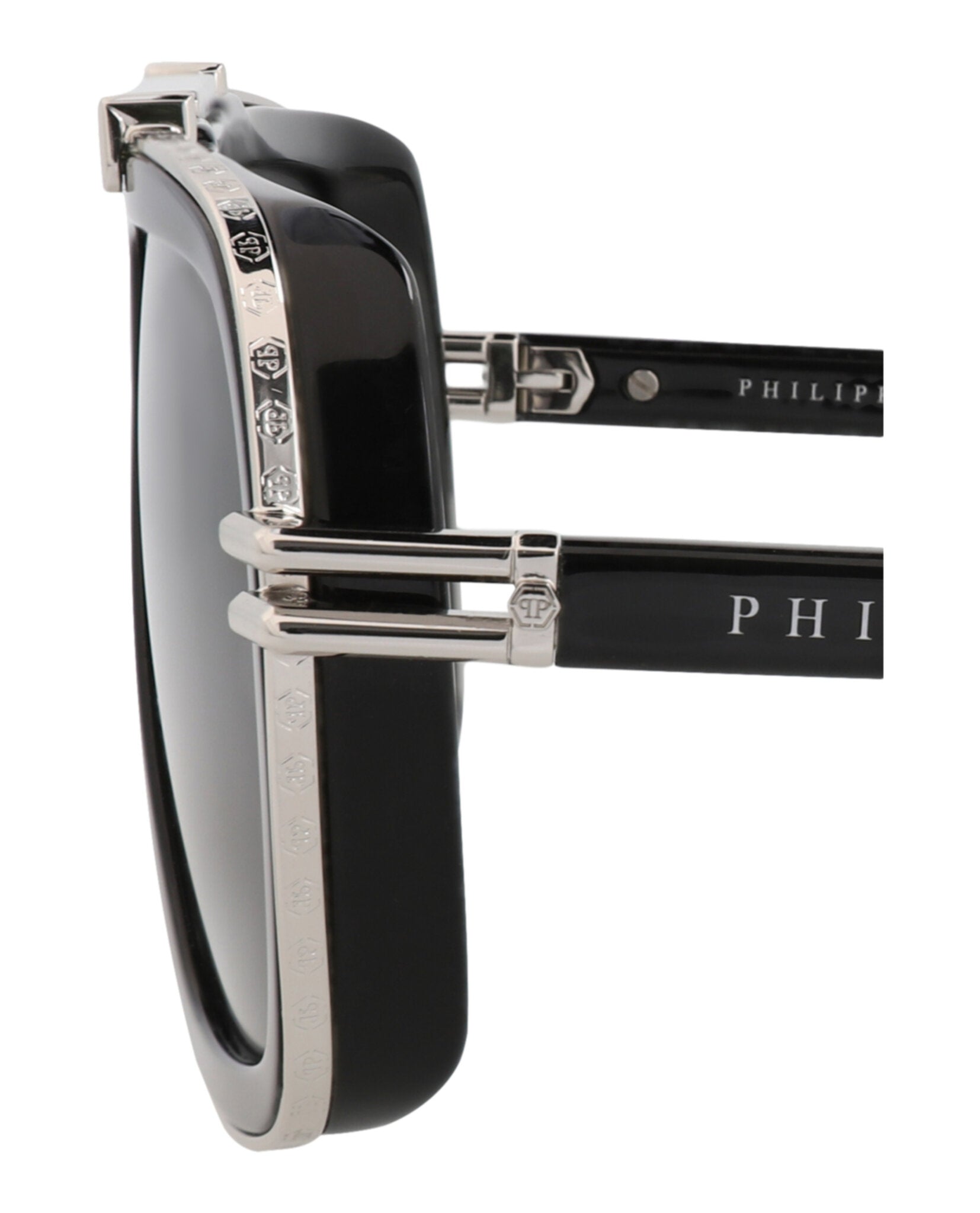 Philipp Plein Mens Aviator Black Black Smoke Fashion Designer Eyewear