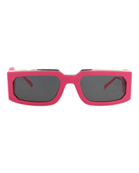 Philipp Plein Unisex Square/Rectangle Fuchsia Fuchsia Smoke Fashion Designer Eyewear