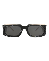 Philipp Plein Unisex Square/Rectangle Black Black Smoke Fashion Designer Eyewear