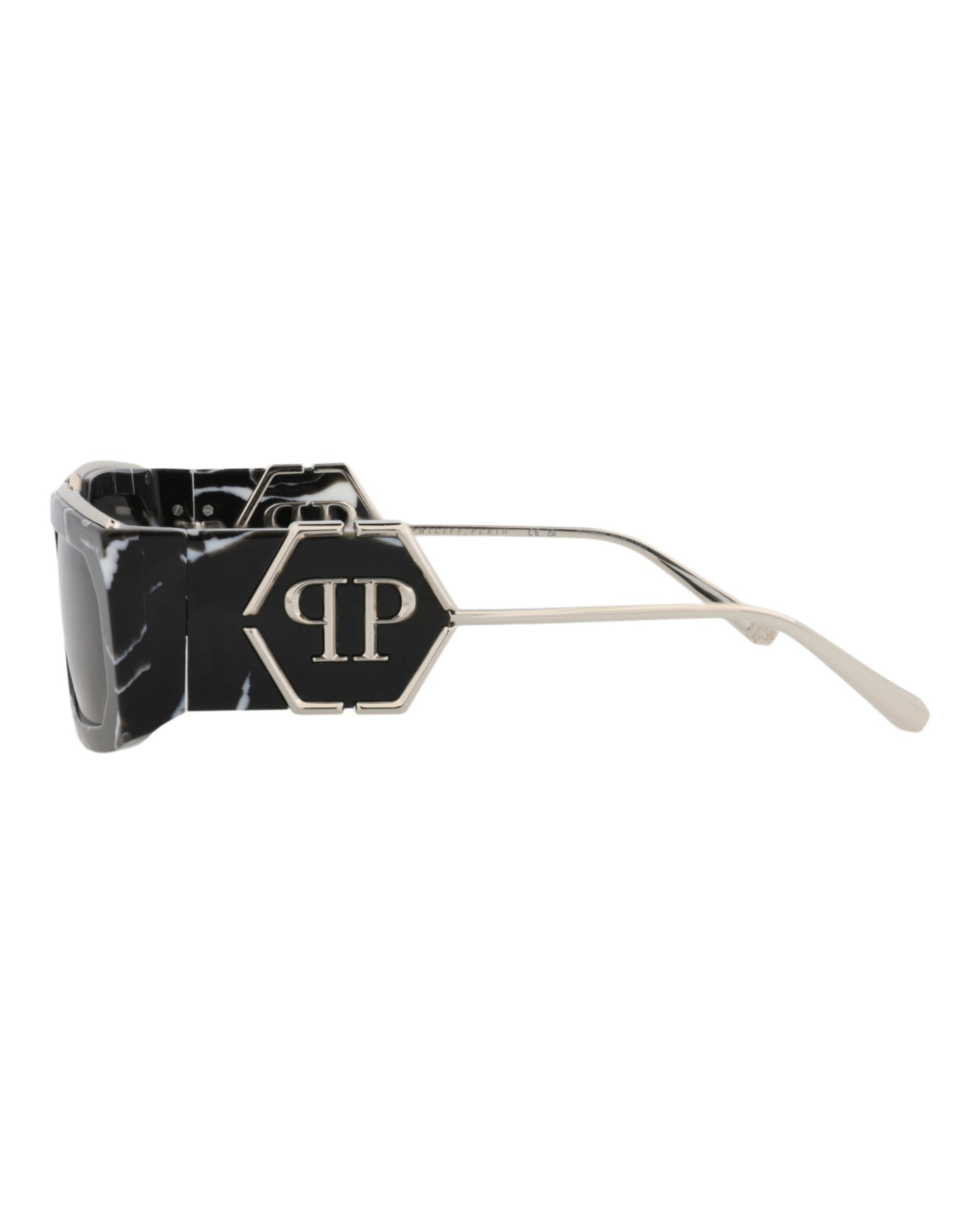 Philipp Plein Unisex Square/Rectangle Black Black Smoke Fashion Designer Eyewear
