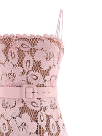 SELF PORTRAIT Self Portrait Women 'Pink Crochet Lace Midi' Dress