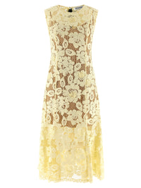SELF PORTRAIT Self Portrait Women 'Yellow Crochet Lace' Midi Dress
