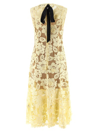 SELF PORTRAIT Self Portrait Women 'Yellow Crochet Lace' Midi Dress