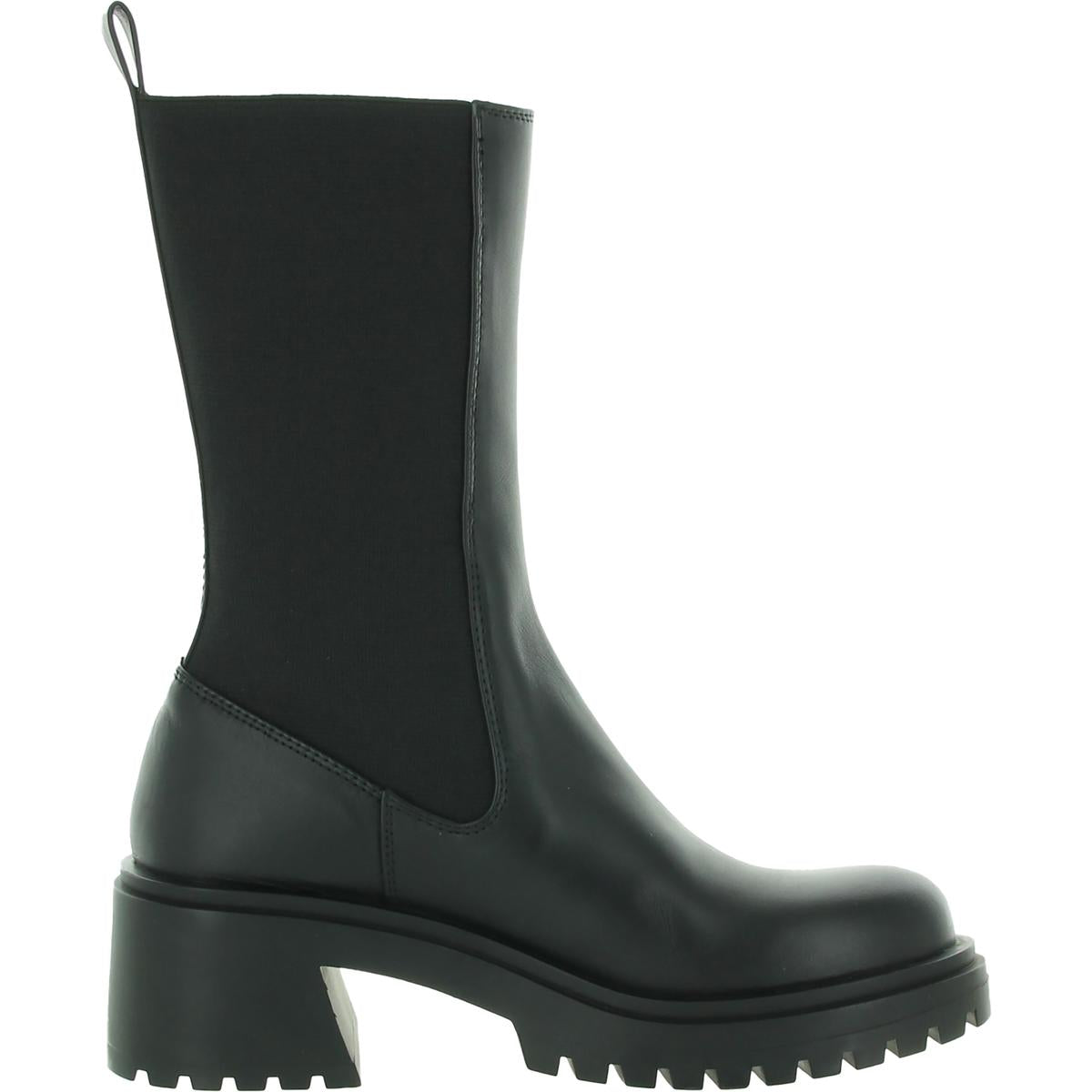 Hesitant Womens Stretch Mid-Calf Boots