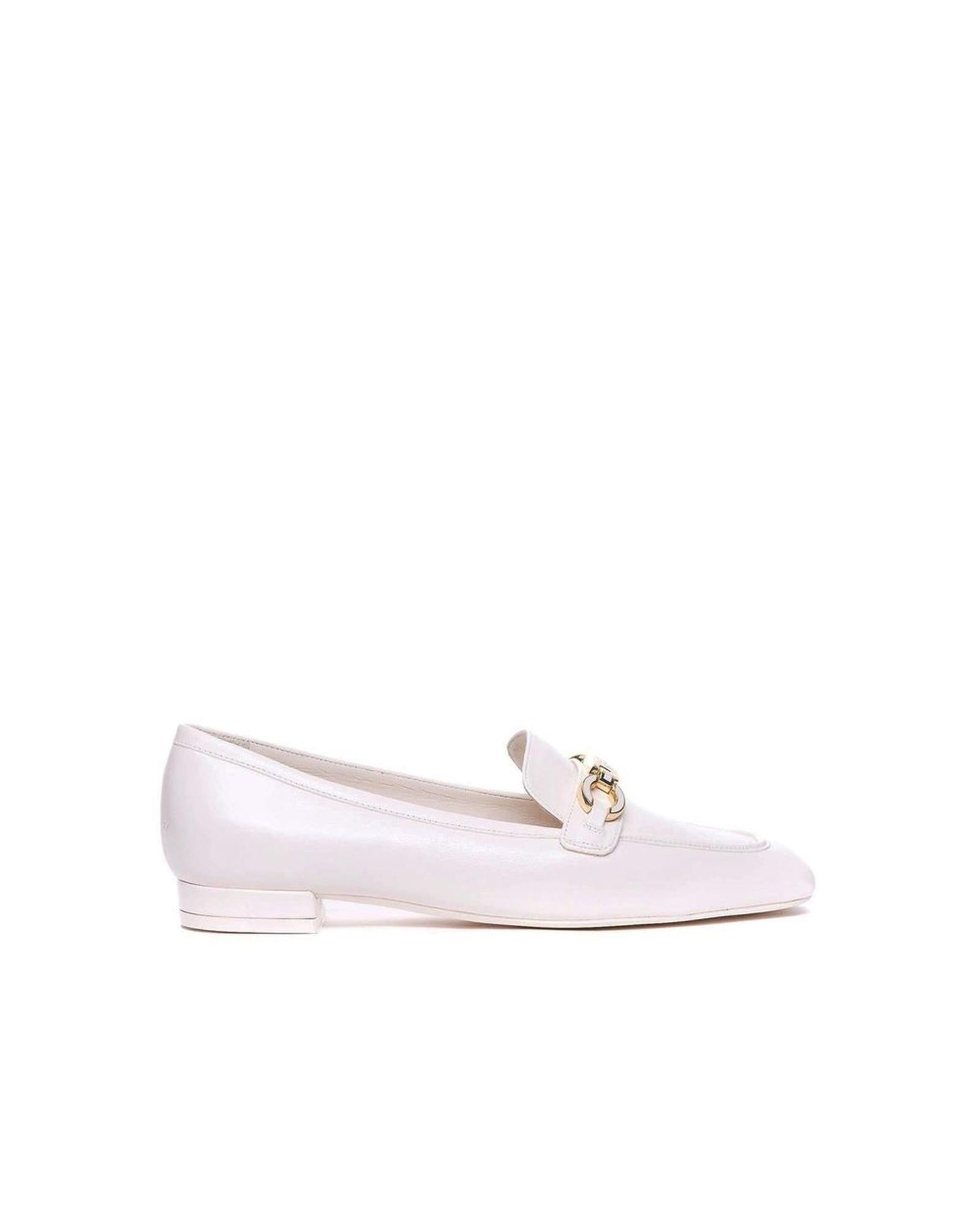 Stuart Weitzman Leather Loafers Men White
