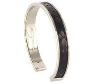 Stamerra PICCOLO PITTONE ANR Black/Silver Genuine Python Bracelet