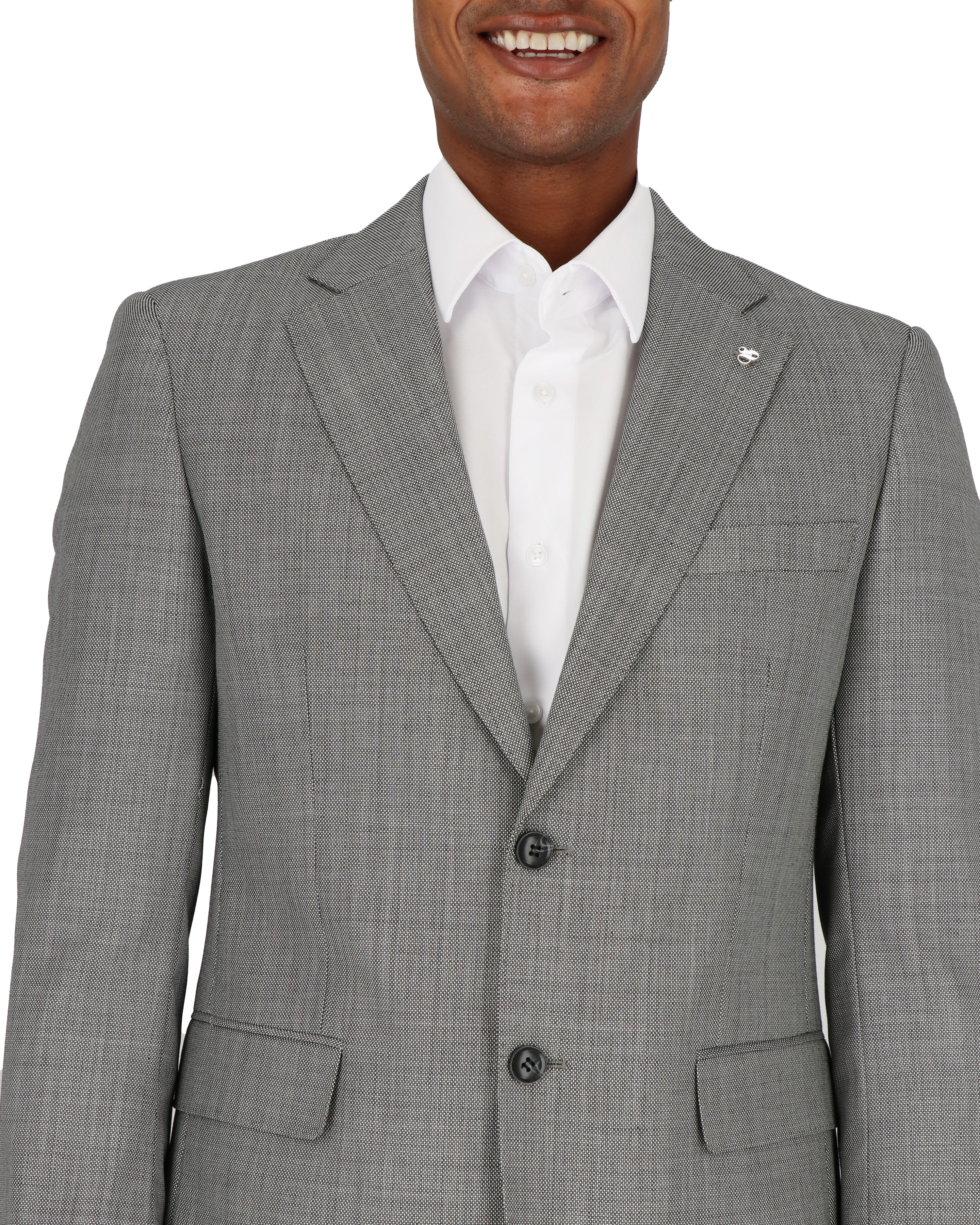 Scotch & Soda Mens Grey/Black Suit