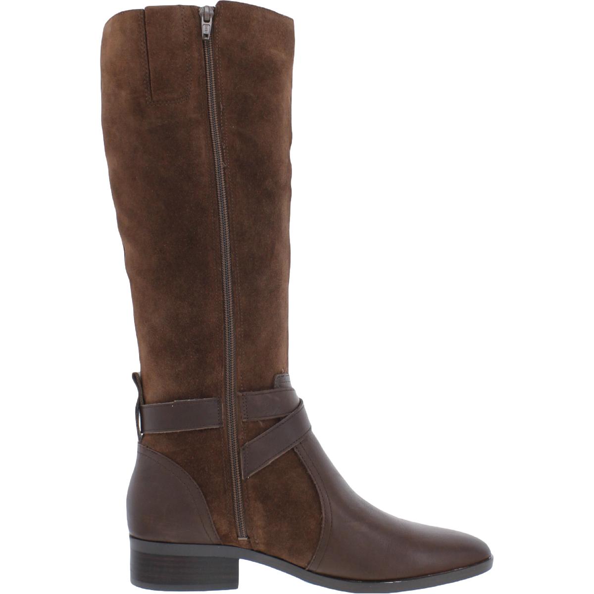 Rena Womens Zipper Narrow Calf Knee-High Boots