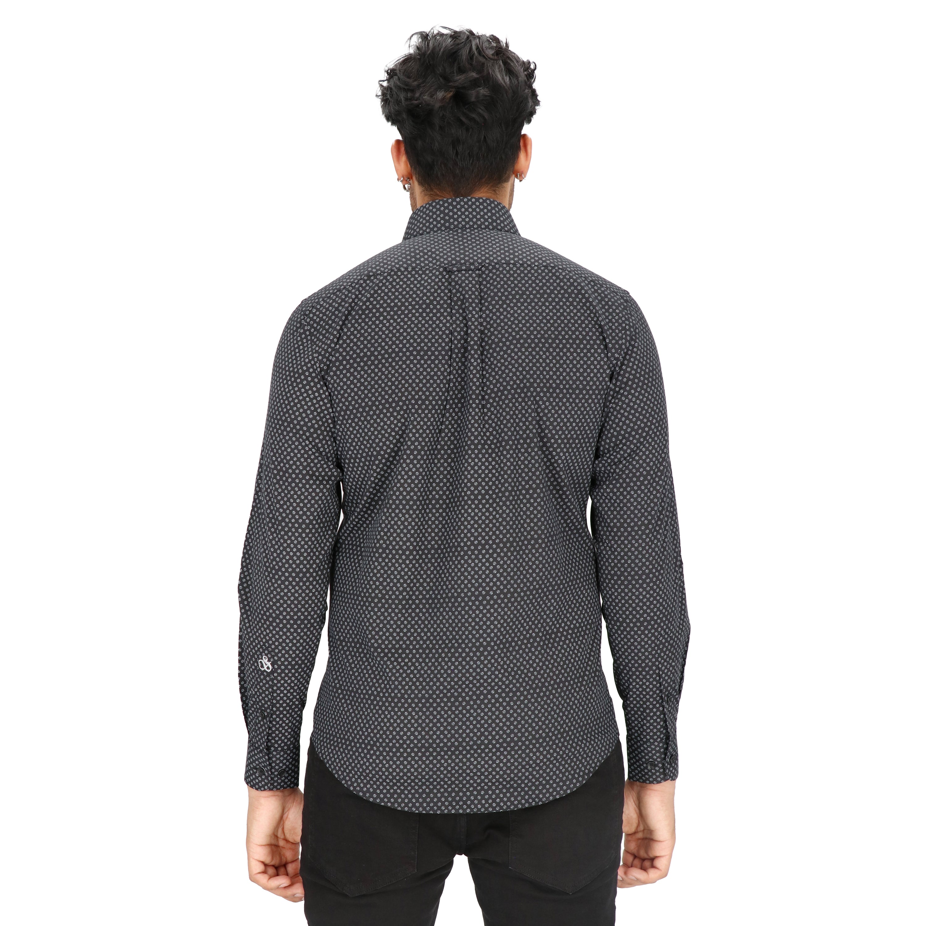 Scotch & Soda Mens Black Dress Shirt