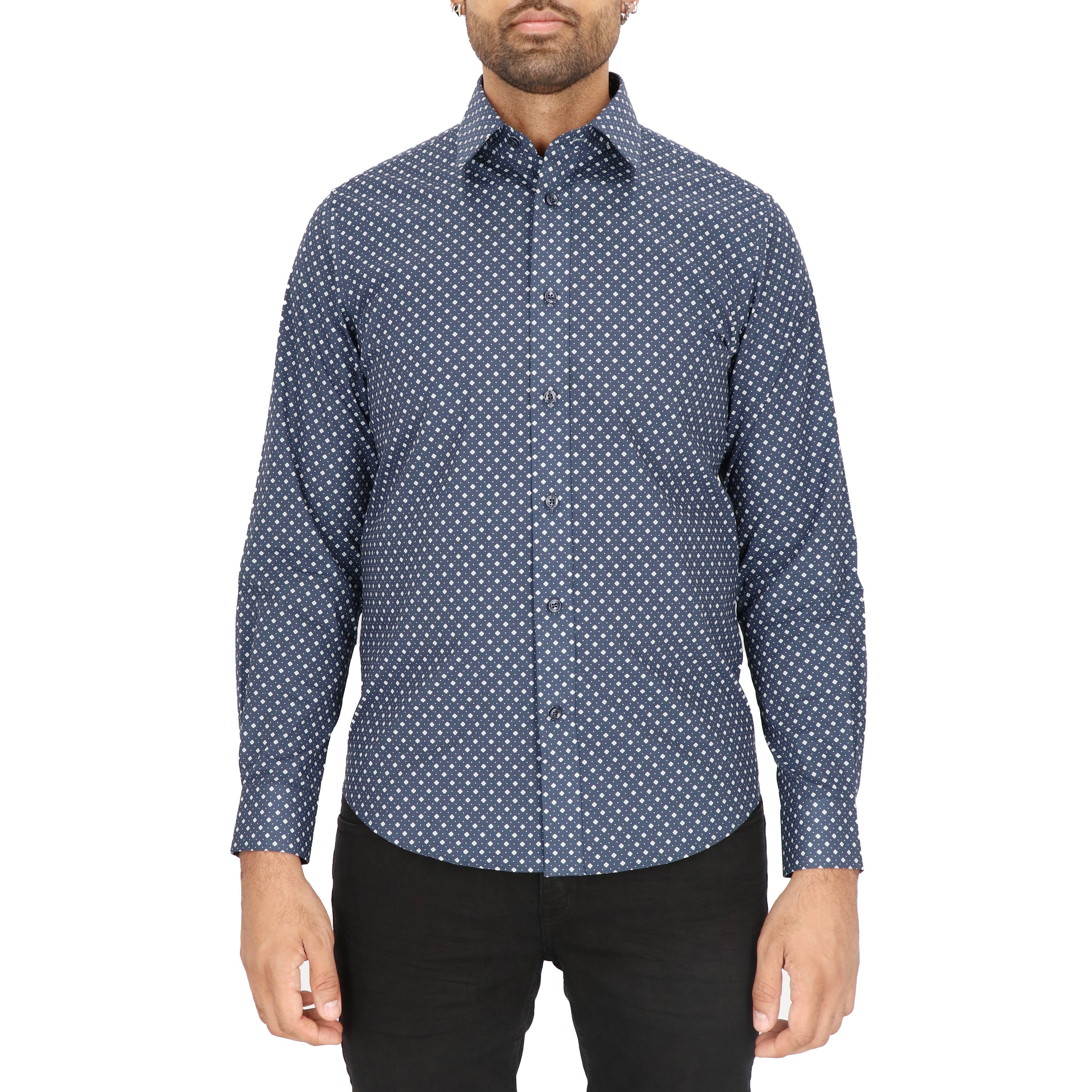 Scotch & Soda Mens Navy Dress Shirt Navy