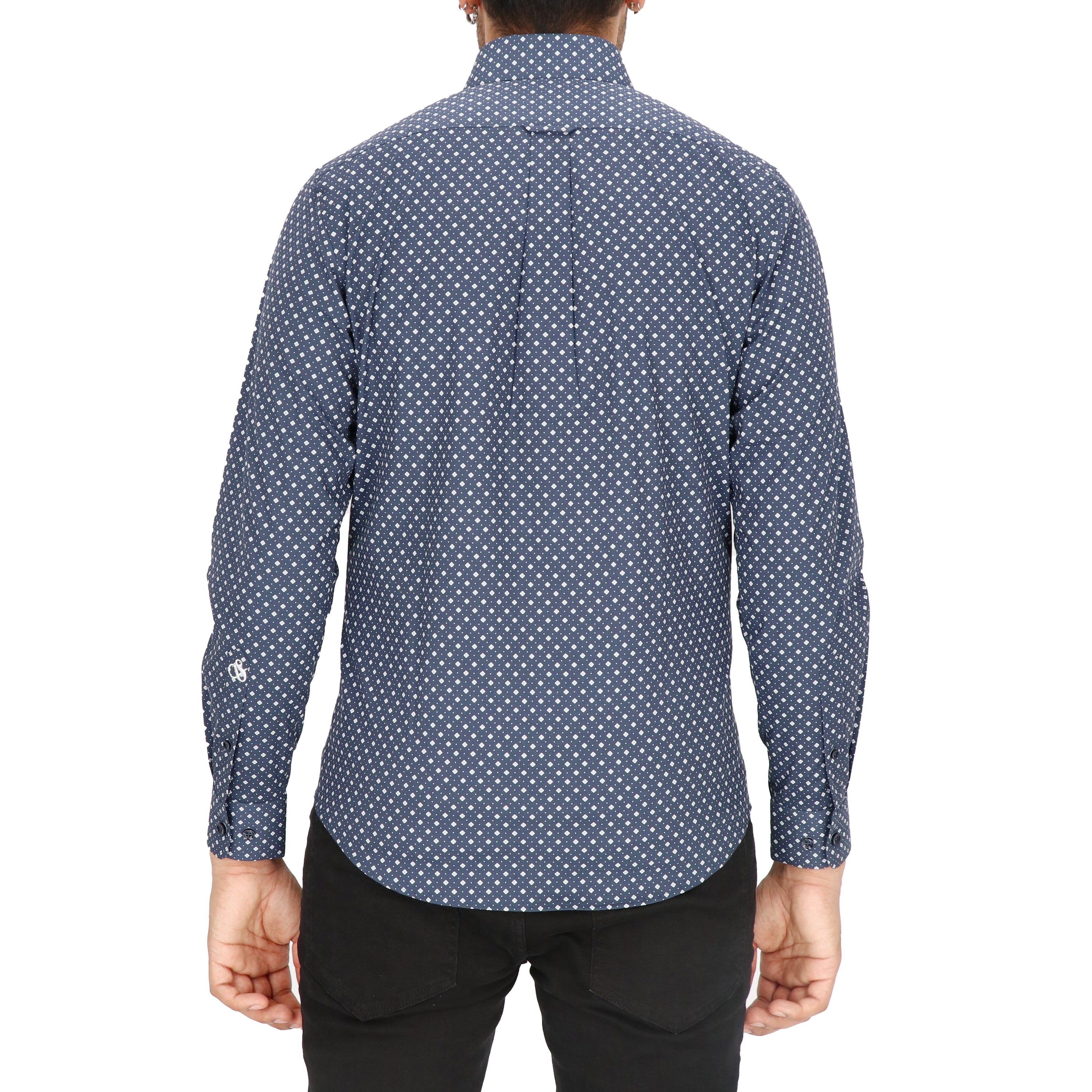Scotch & Soda Mens Navy Dress Shirt