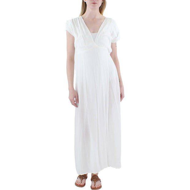 Womens Lace Trim Maxi Cover-Up