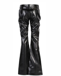 Tom Ford Leather High-Waist Flared Trousers