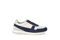 Brunello Cucinelli Mens Panneled Sneakers in White and Navy