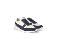 Brunello Cucinelli Mens Panneled Sneakers in White and Navy