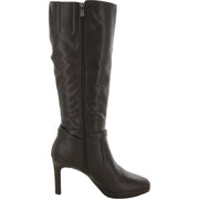 Taelynn Womens Zipper Leather Knee-High Boots