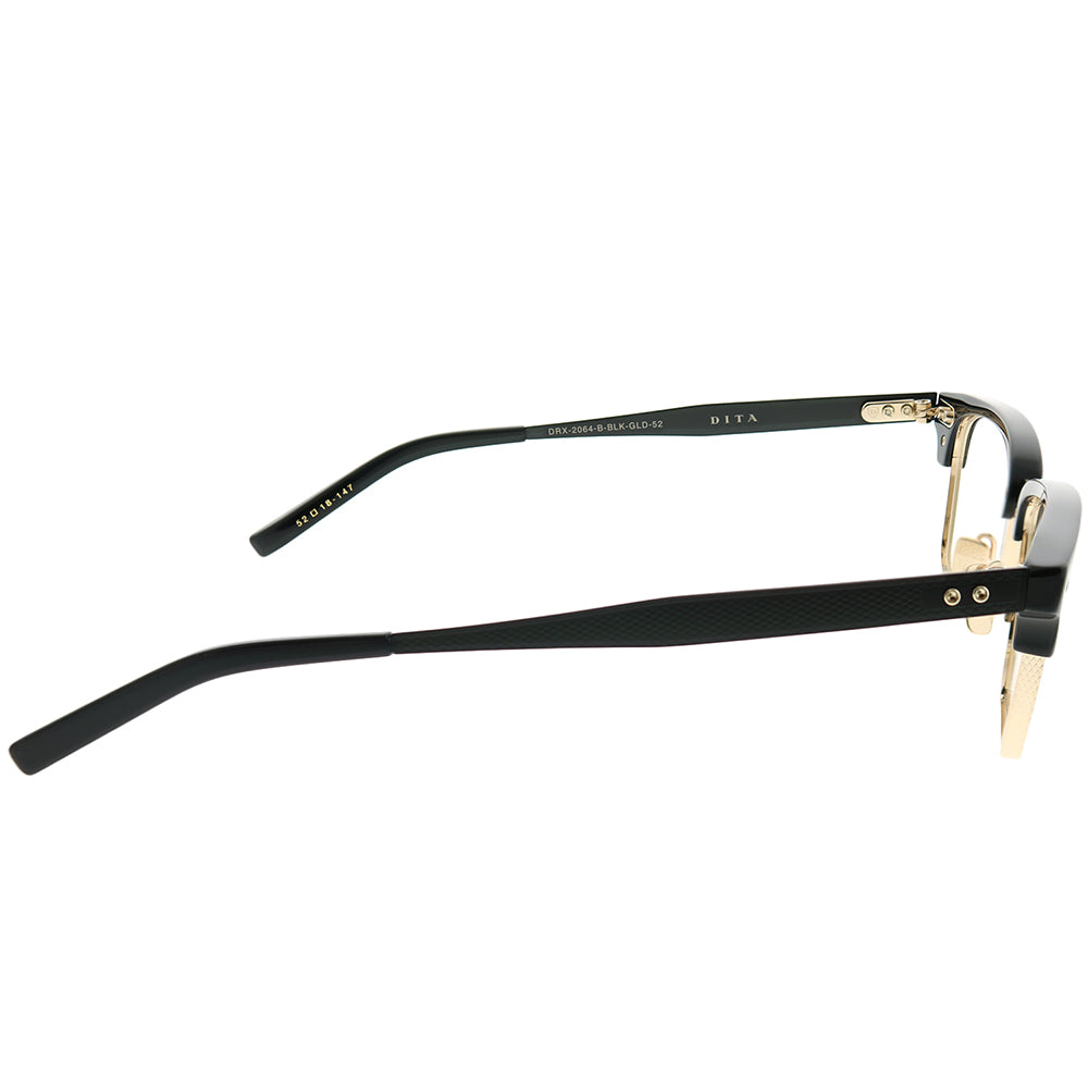 Dita Statesman Three DRX-2064-B-BLK-GLD-55 Unisex Rectangle Eyeglasses