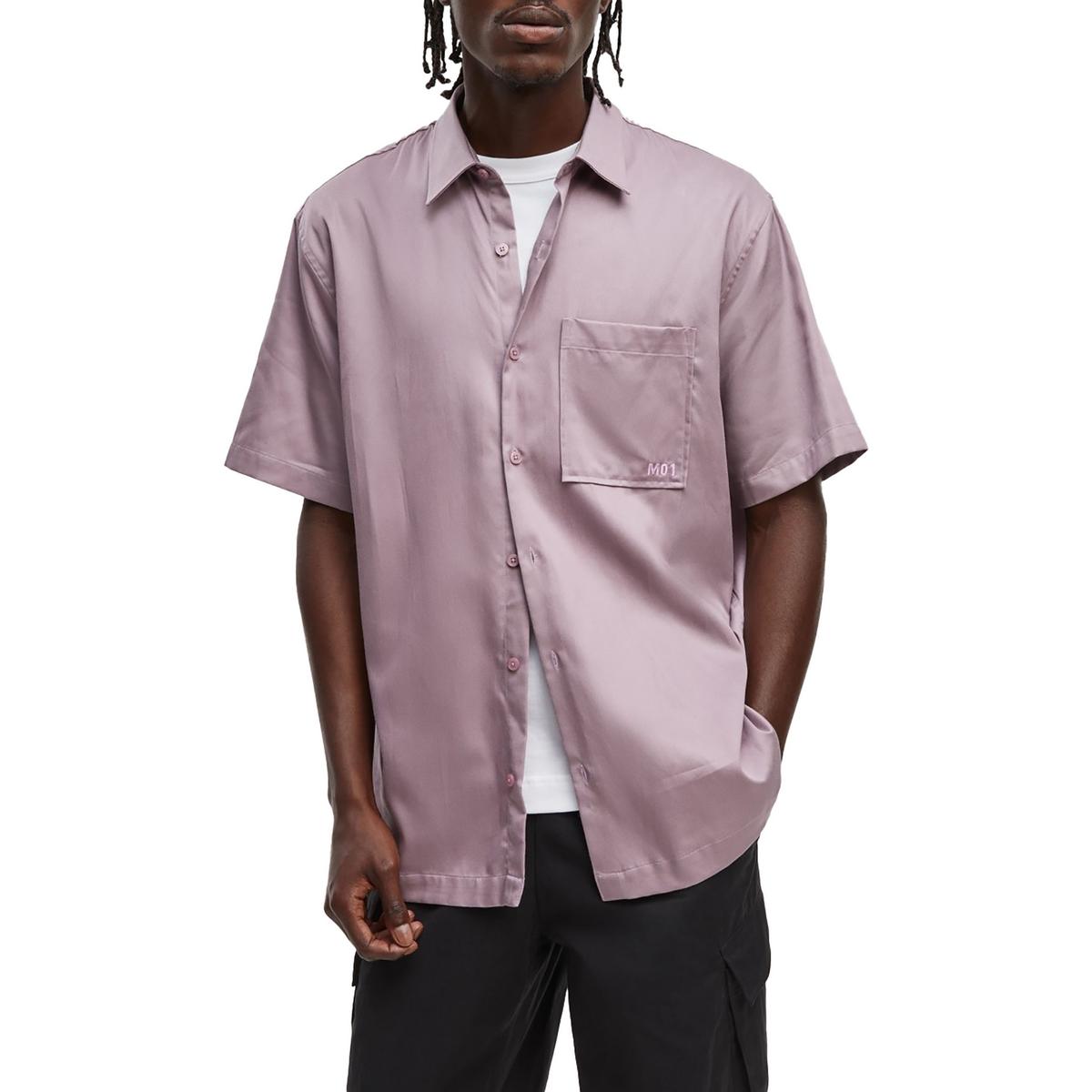 Mens Pocket Lyocell Button-Down Shirt