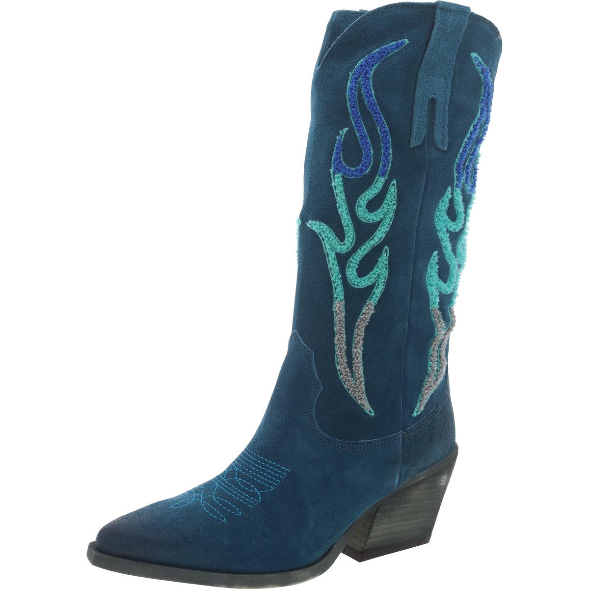 Graciella Womens Block Heel Pointed Toe Cowboy, Western Boots