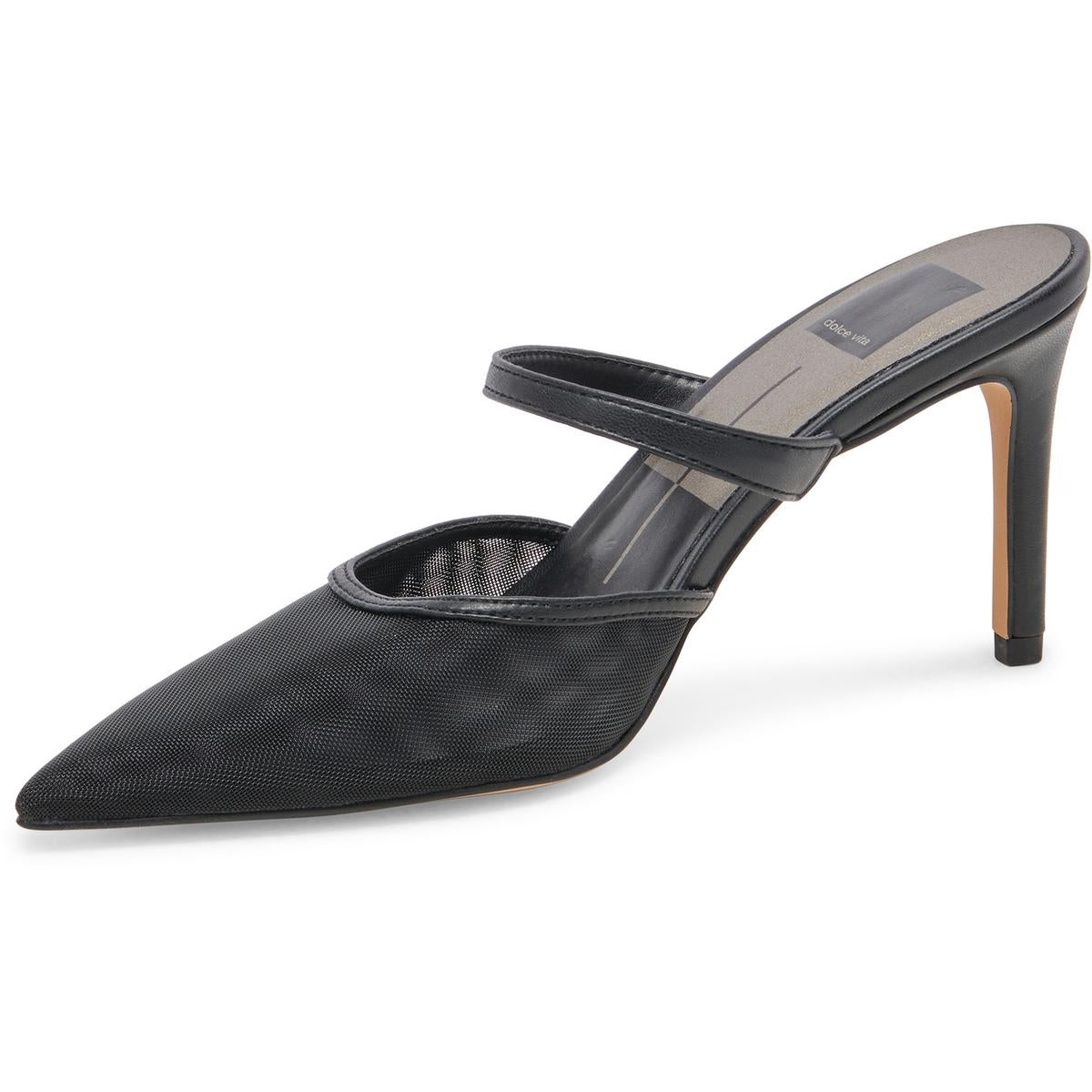 Katik Womens Mesh Pointed Toe Mules Onyx Mesh