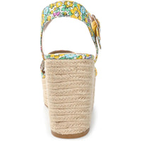 Pearrl Womens Canvas Wedge Sandals