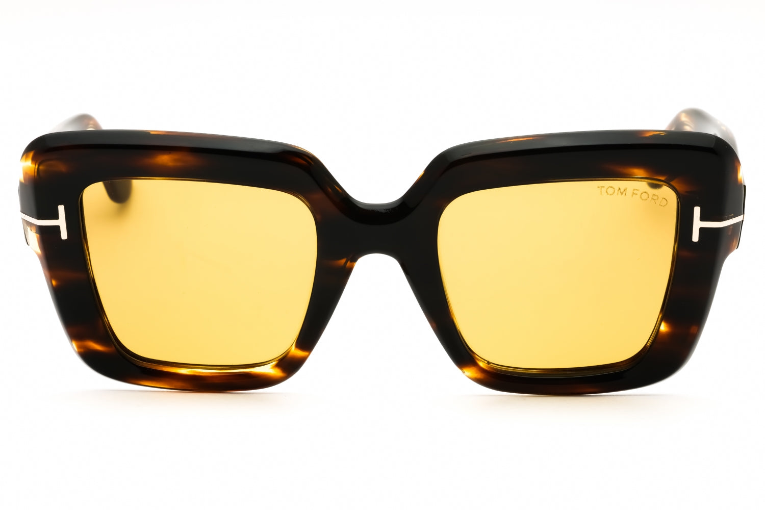 Tom Ford Tom Ford Sunglasses Square Full Rim, Shiny Black Frame and Smoke Lens FT115701A