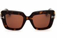 Tom Ford Tom Ford Sunglasses Square Full Rim, Shiny Black Frame and Smoke Lens FT115701A