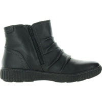 Caroline Orchid Womens Gathered Leather Booties