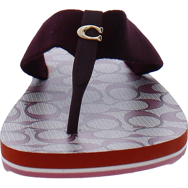 Zoe Webbed Womens Thong Slip On Flip-Flops