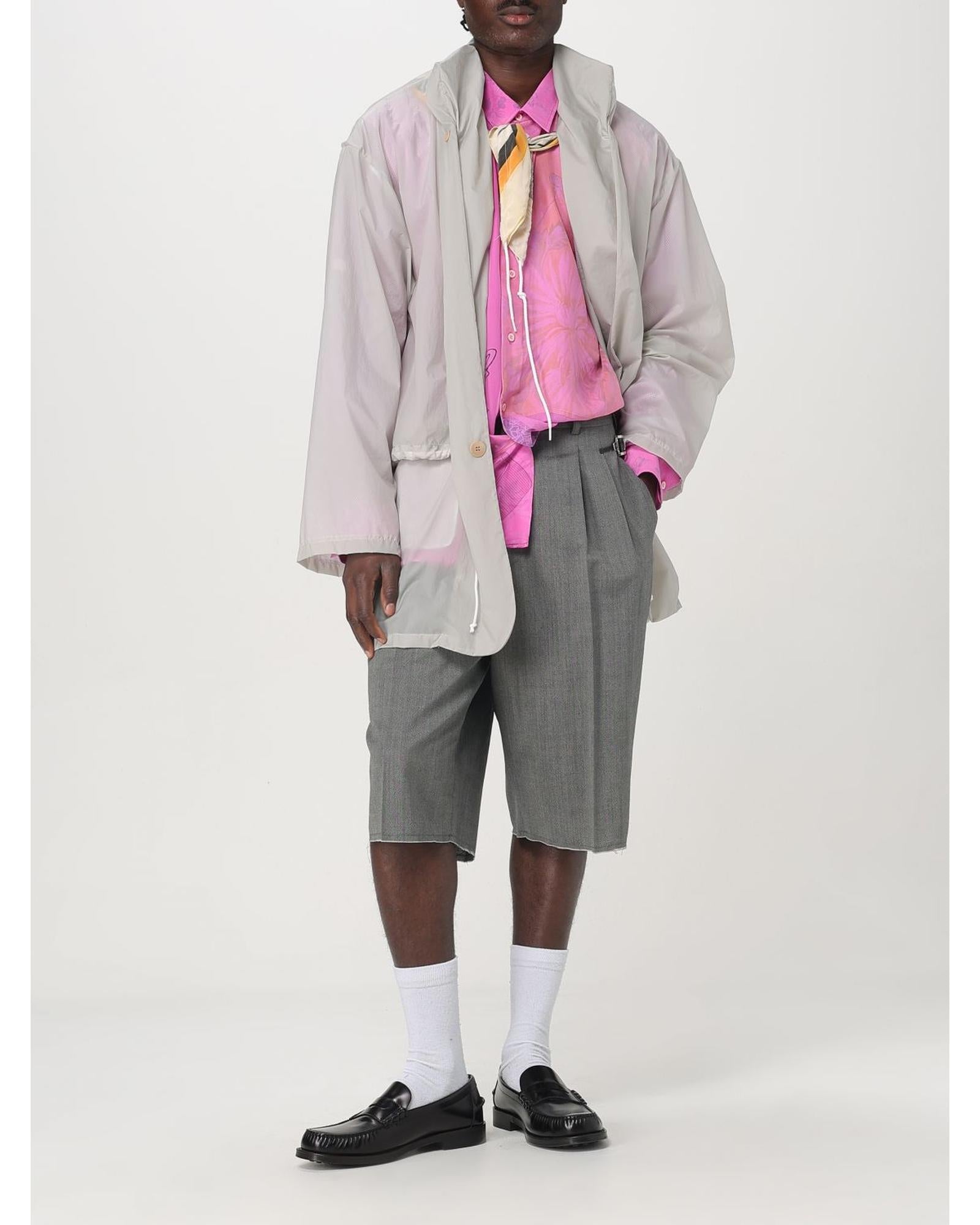 Magliano Patchwork Silk Shirt Men Pink