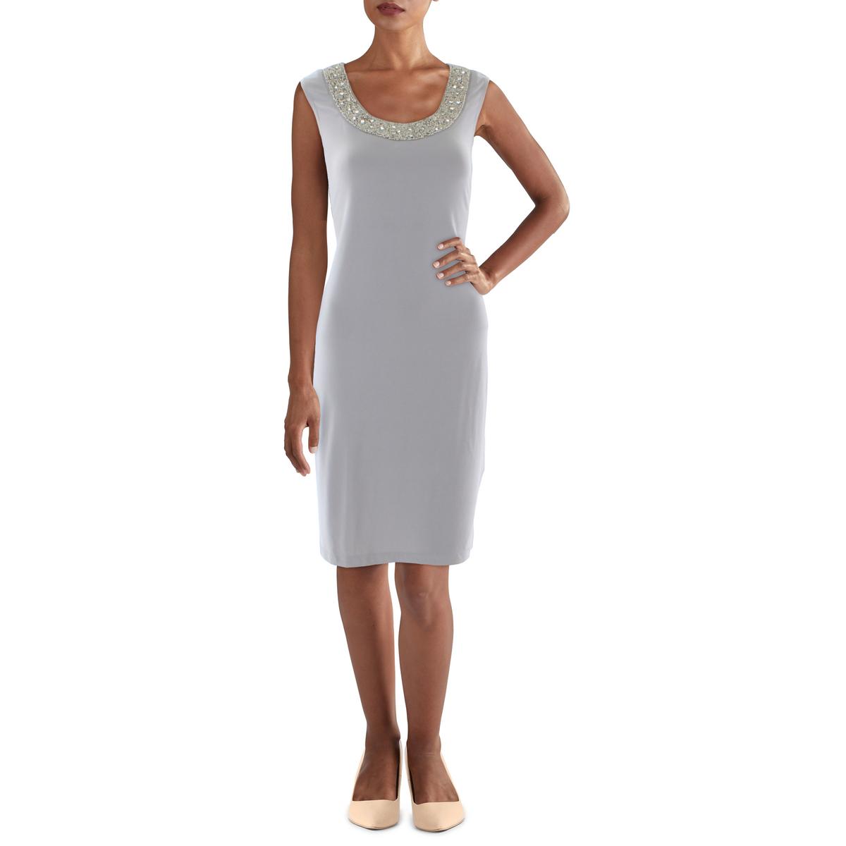 Womens Embellished Sleeveless Cocktail Dress3