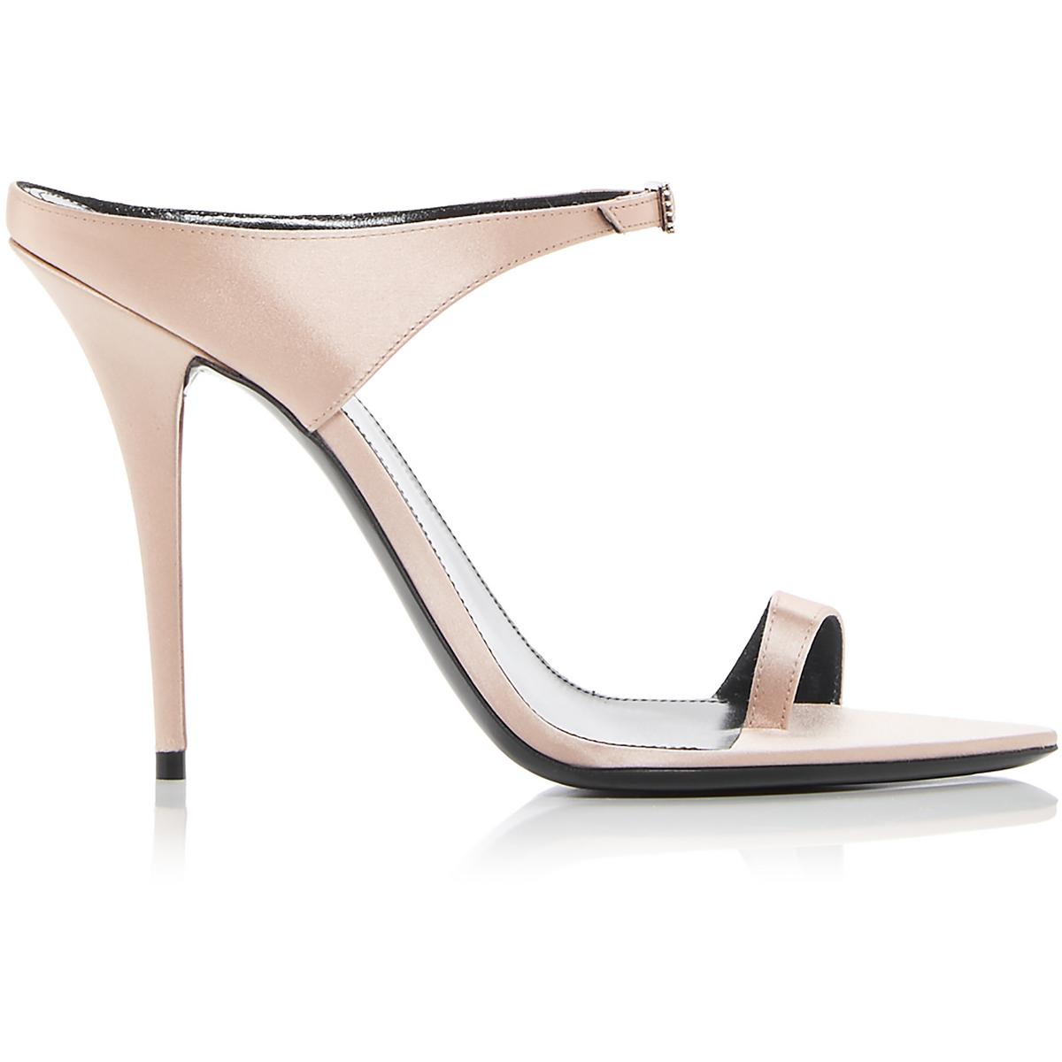 Womens Satin Adjustable Mules
