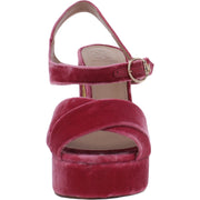 Loretta Womens Velvet Slingback Platform Sandals