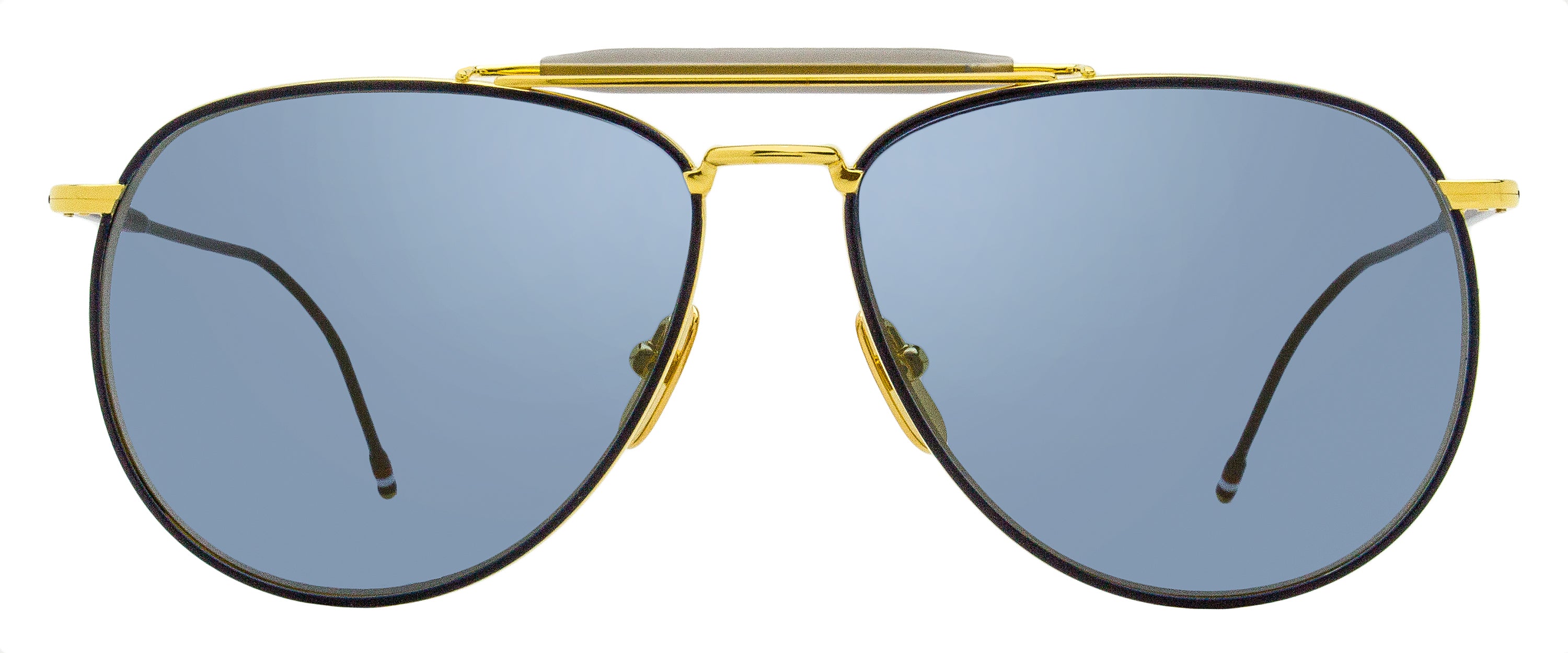 Thom Browne Pilot Sunglasses TB015LTD NVYGLD Gold/Navy 62mm