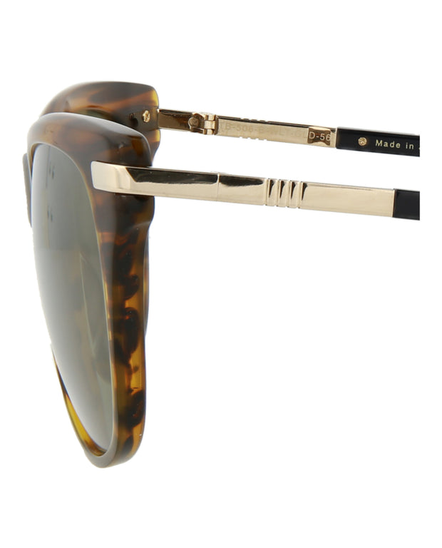 Thom Browne Unisex Round/Oval Walnut Gold Green Fashion Designer Eyewear