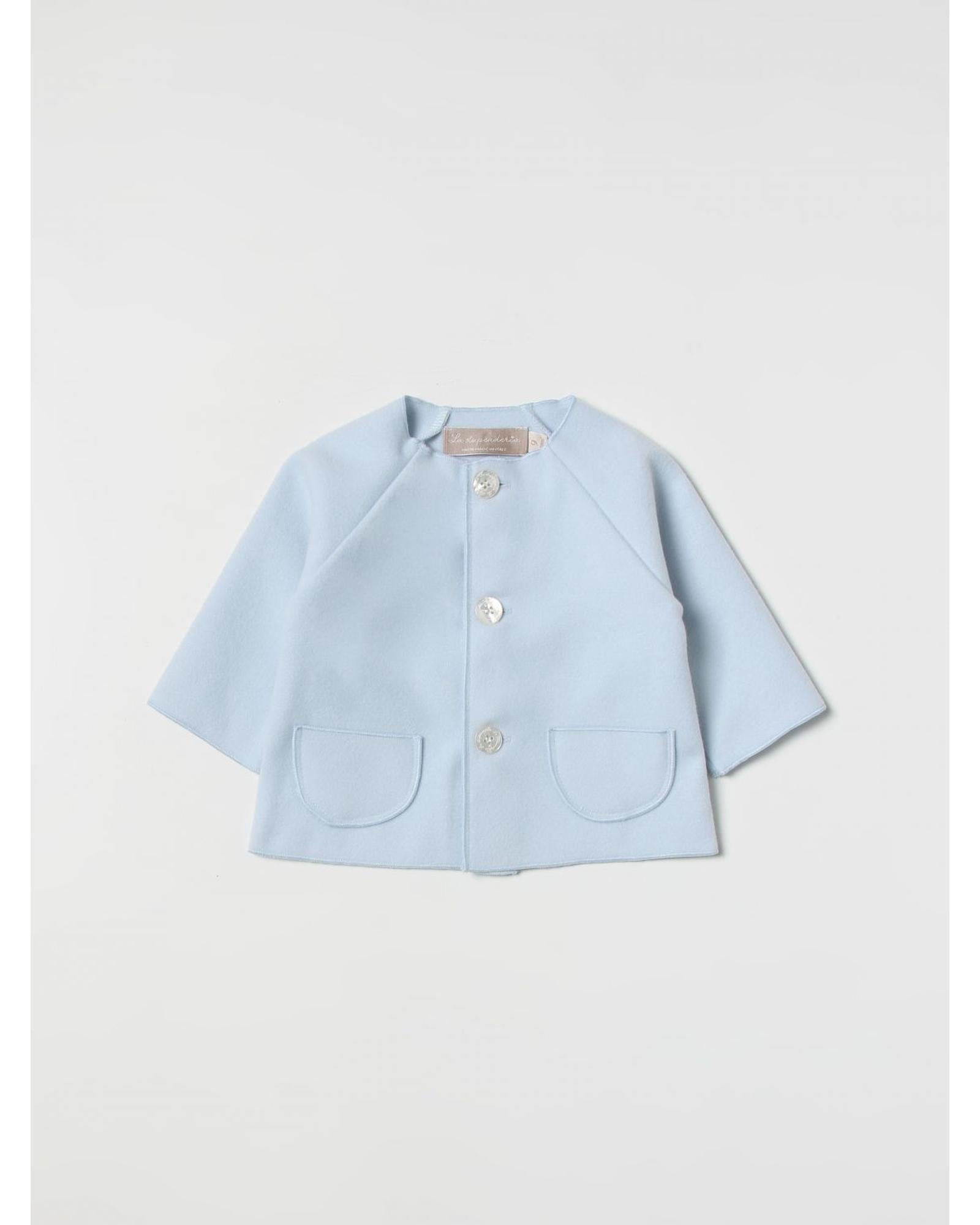 La Stupenderia Baby Jacket Patch Pockets Soft Kids Sky Clothing 12 - 18 M Sky