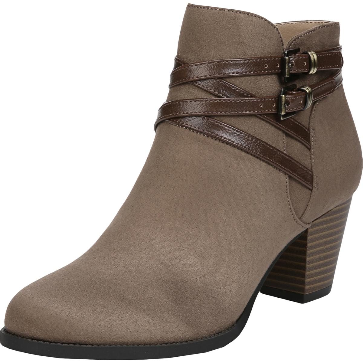 Jezebel Womens Faux Suede Memory Foam Block Heel Boot