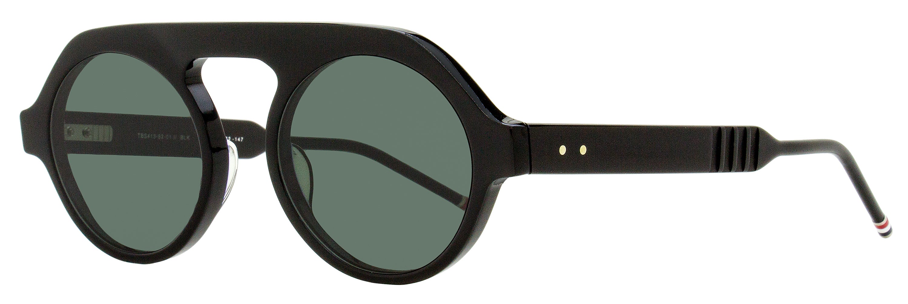 Thom Browne High Bridge Sunglasses TBS413 BLK Black 52mm Black