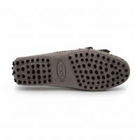 Tods Suede Gommino Driving Loafers in Grey