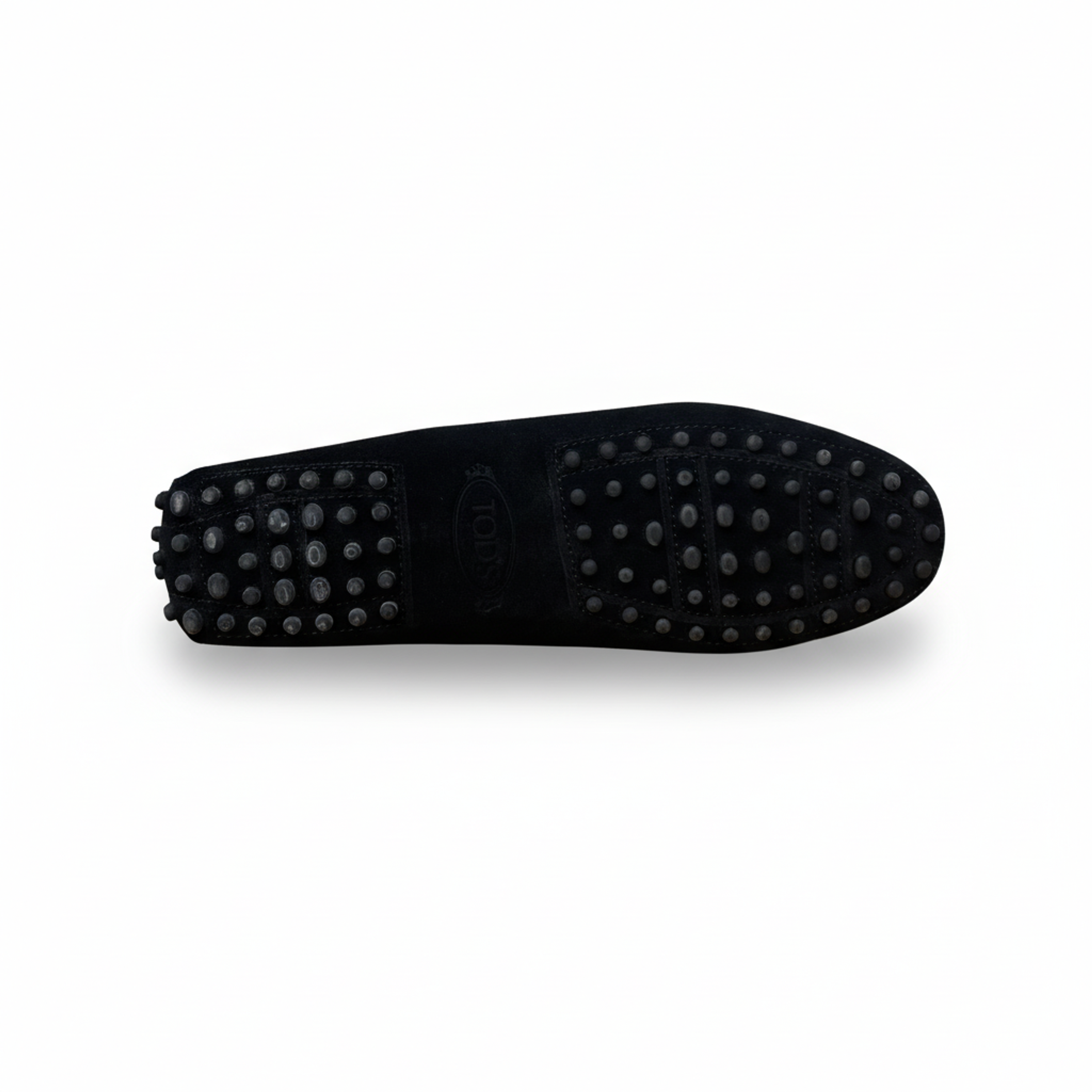 Tods Women's Pebbled Leather Loafers in Black