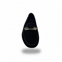Tods Women's Pebbled Leather Loafers in Black