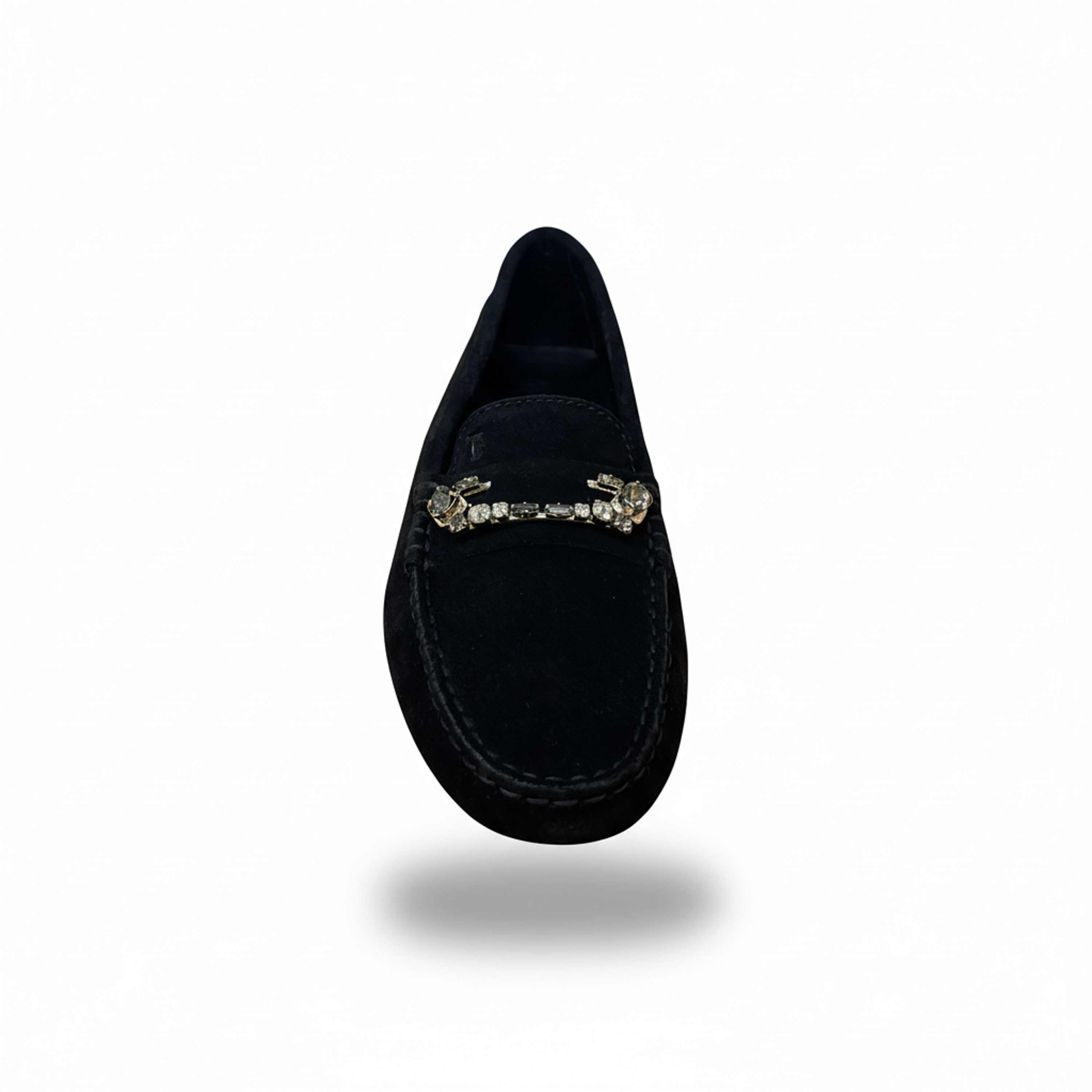 Tods Women's Pebbled Leather Loafers in Black