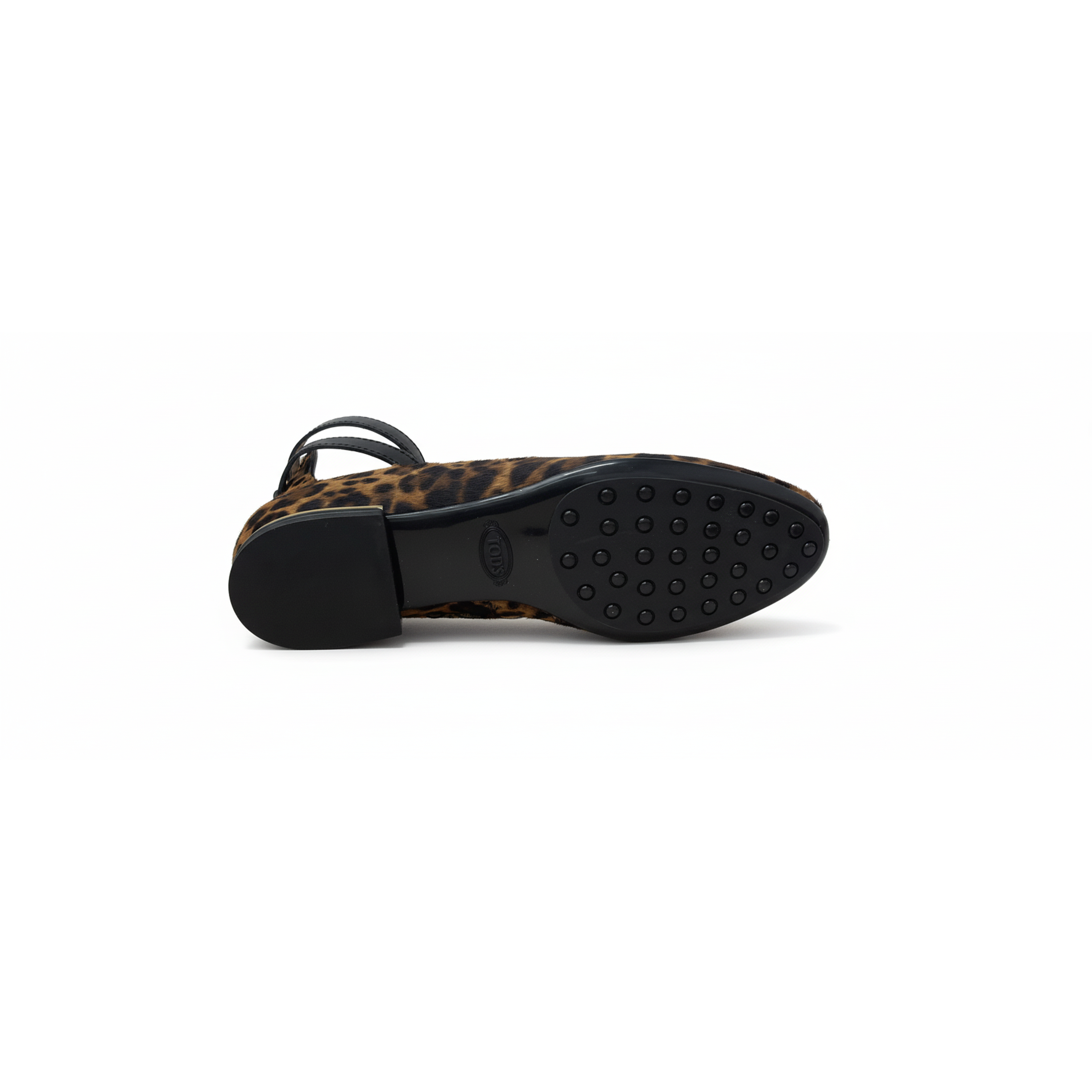 Tods Leather Ballerinas with Bow Detail Brown Black